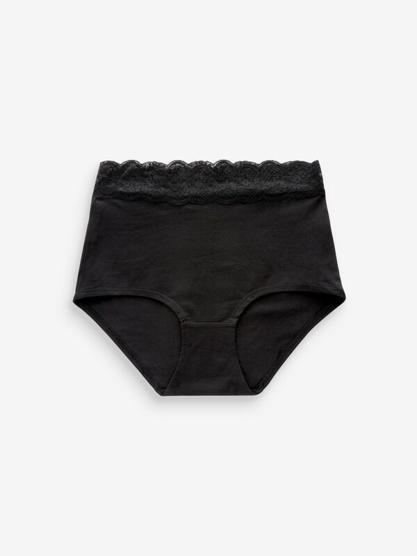 Seraphine Black/Pink Heart Print Full Brief Cotton Lace Knickers 4 Pack