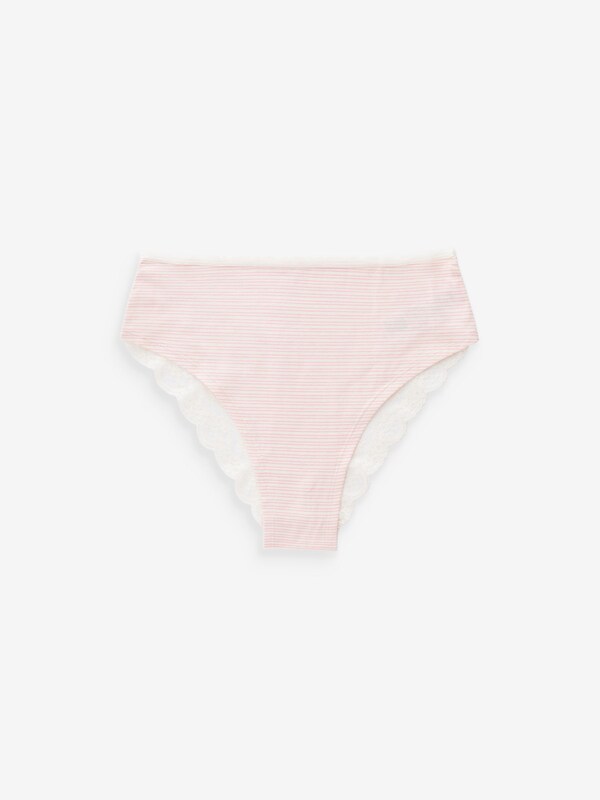 Seraphine Black/Pink Heart Print High Waist High Leg Cotton Lace Knickers 4 Pack