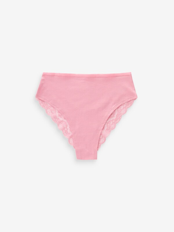Seraphine Black/Pink Heart Print High Waist High Leg Cotton Lace Knickers 4 Pack