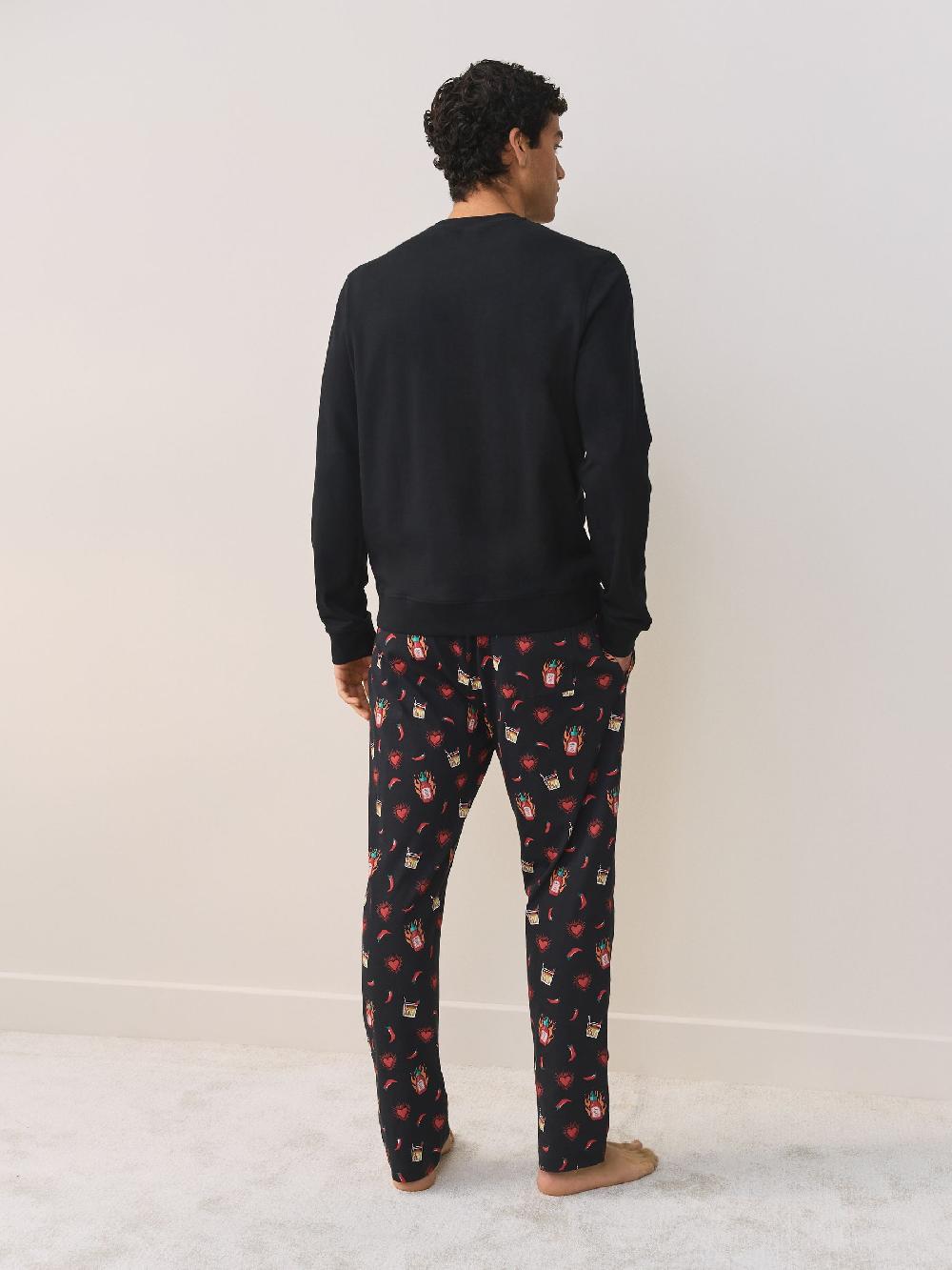 seraphine Black/Red Valentines Hot Sauce Pyjamas Set