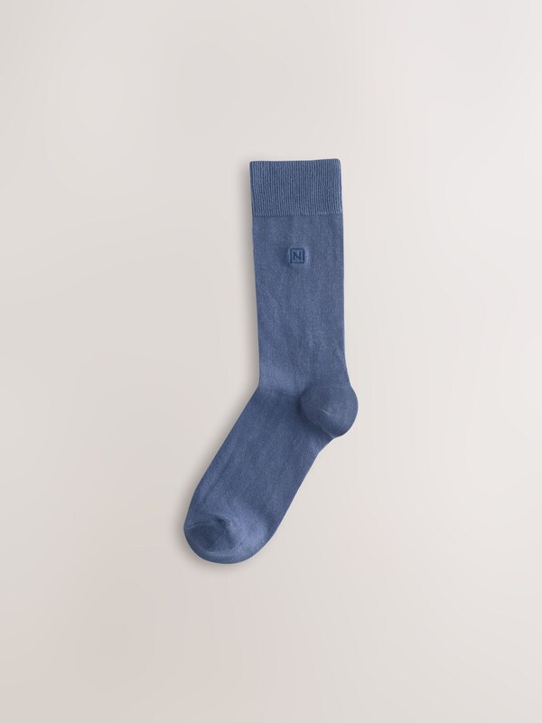 Seraphine Blue/Grey/Green 8 Pack Embroidered Lasting Fresh Socks