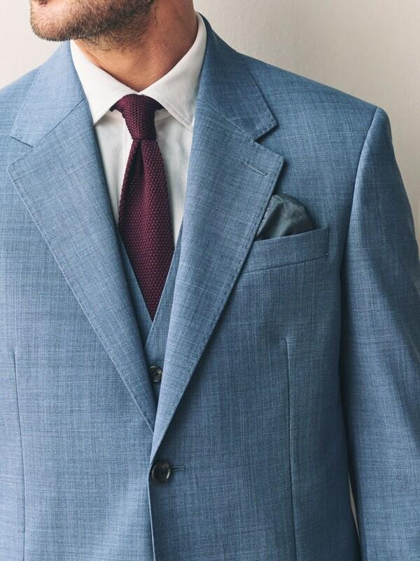 Seraphine Blue Regular Fit Signature Nova Fides 100% Italian Wool Suit Jacket