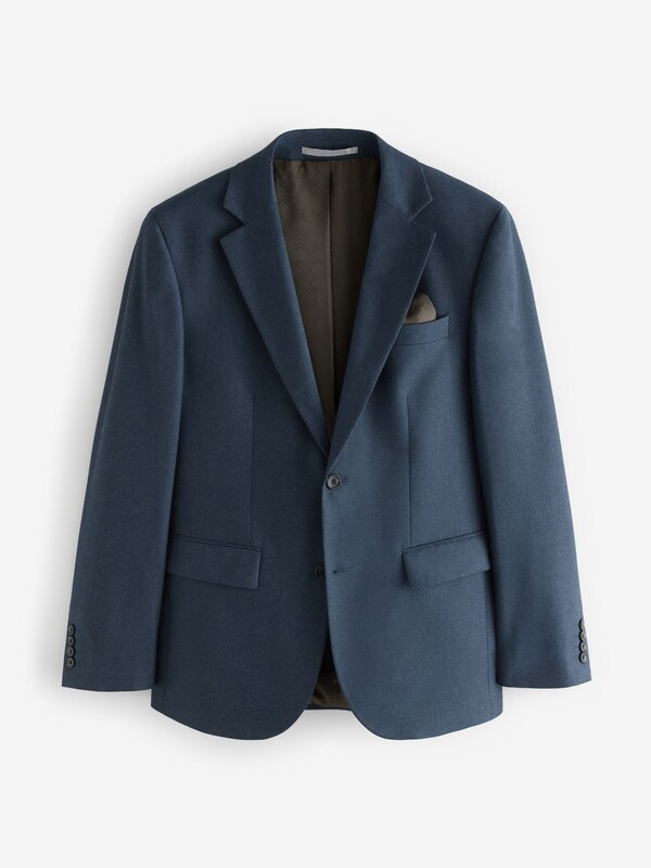 Seraphine Blue Slim Fit Textured Flannel Suit Jacket