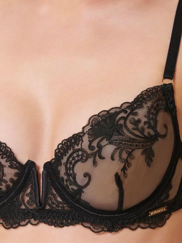 Seraphine Bluebella Marseille Plunge Underwired Embroidered Mesh Bra