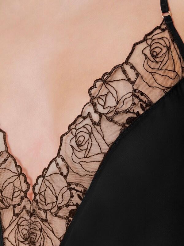 Seraphine Bluebella Rosalie Short Plunge Satin And Embroidered Chemise