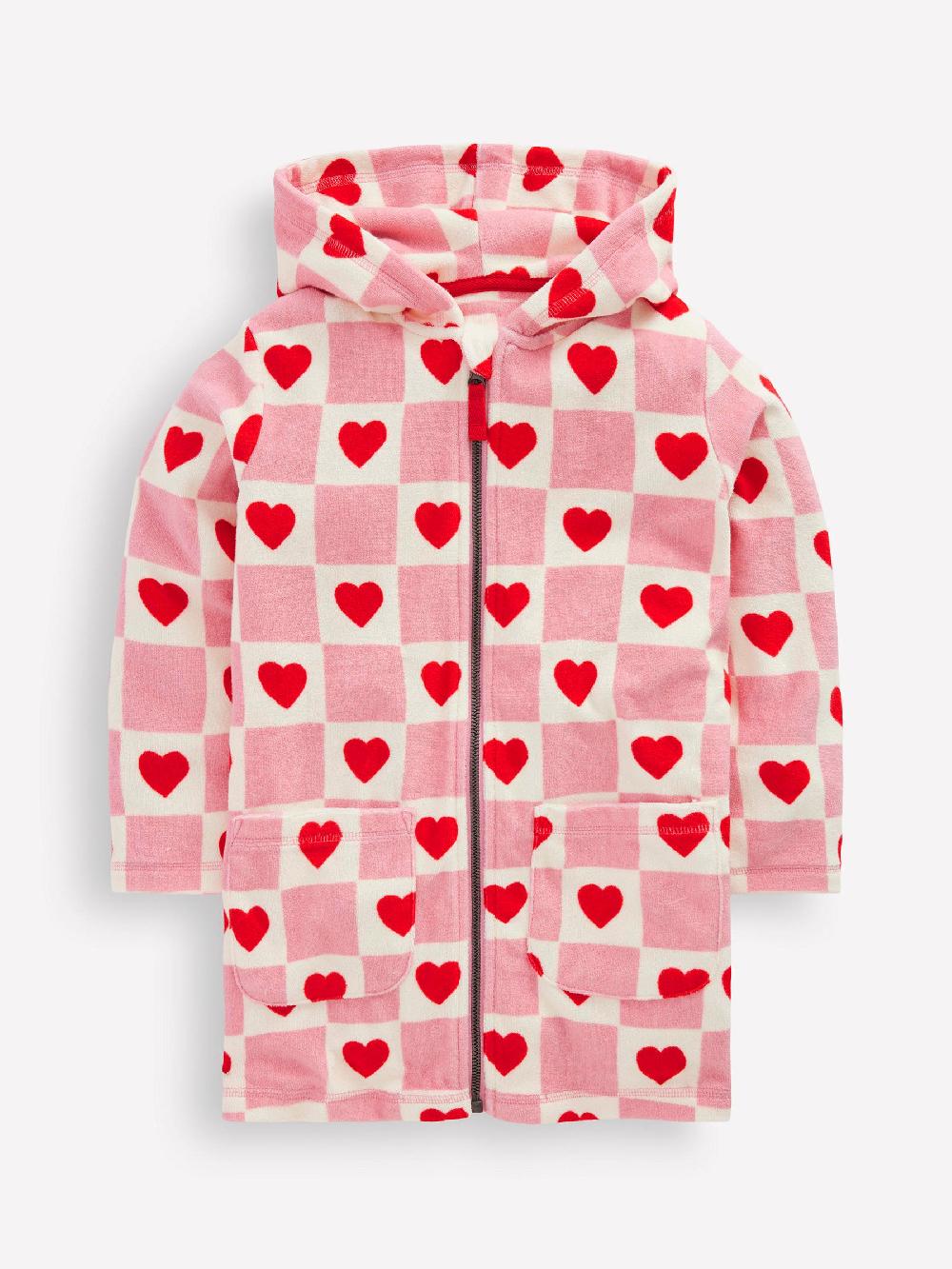 seraphine Boden Pink Romie Towelling Zip Throw-On Cover-Up
