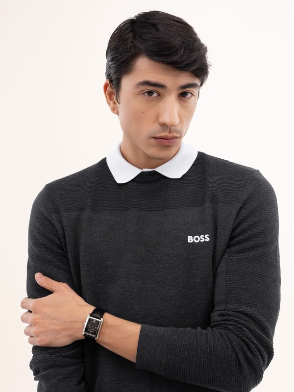 Seraphine BOSS Black Principle Dress Watch With Leather Strap