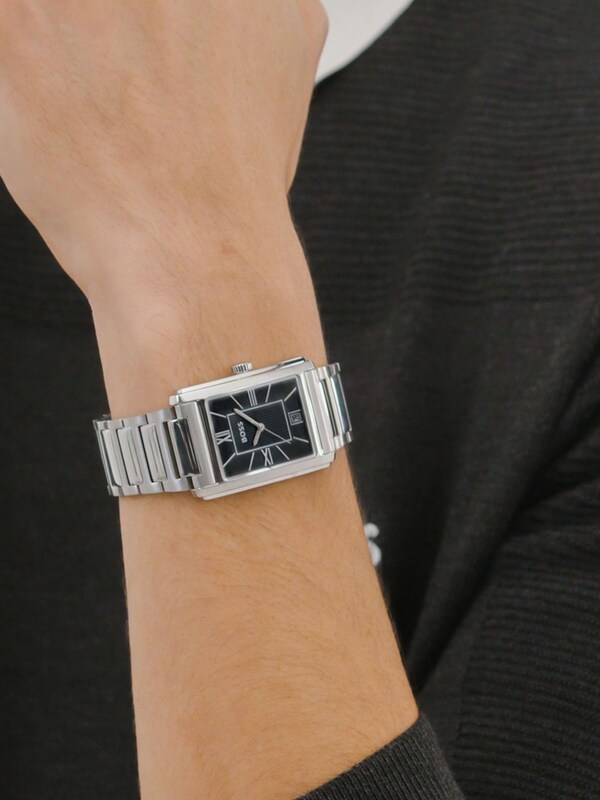 Seraphine BOSS Silver Tone Principle Dress Bracelet Watch