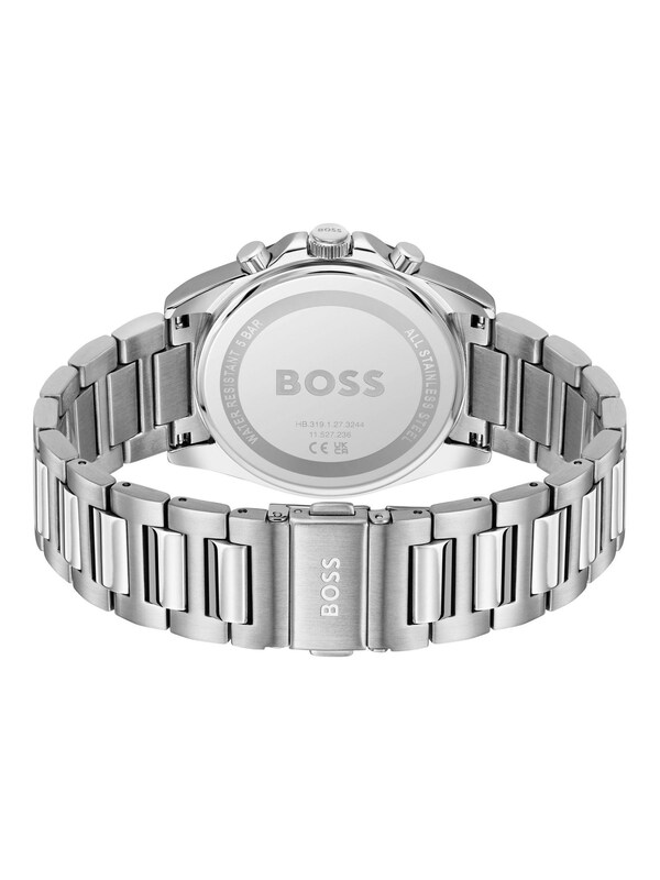seraphine BOSS Silver Tone Strike Chronograph With Teal Dial Watch