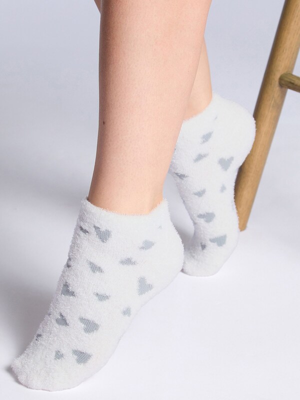 Seraphine Boux Avenue Pink 4 Pack Heart Cosy Trainer Socks