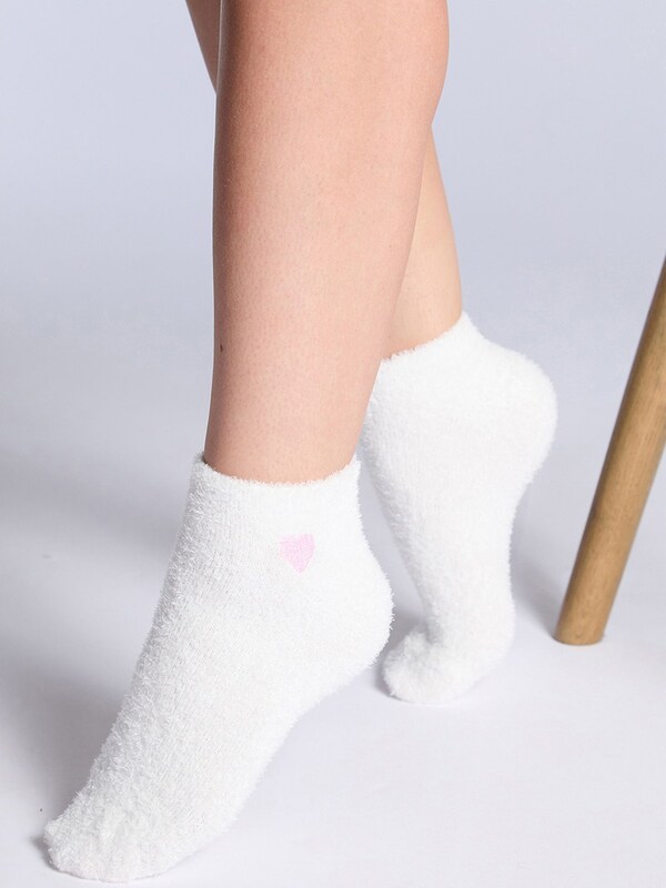 Seraphine Boux Avenue Pink 4 Pack Heart Cosy Trainer Socks