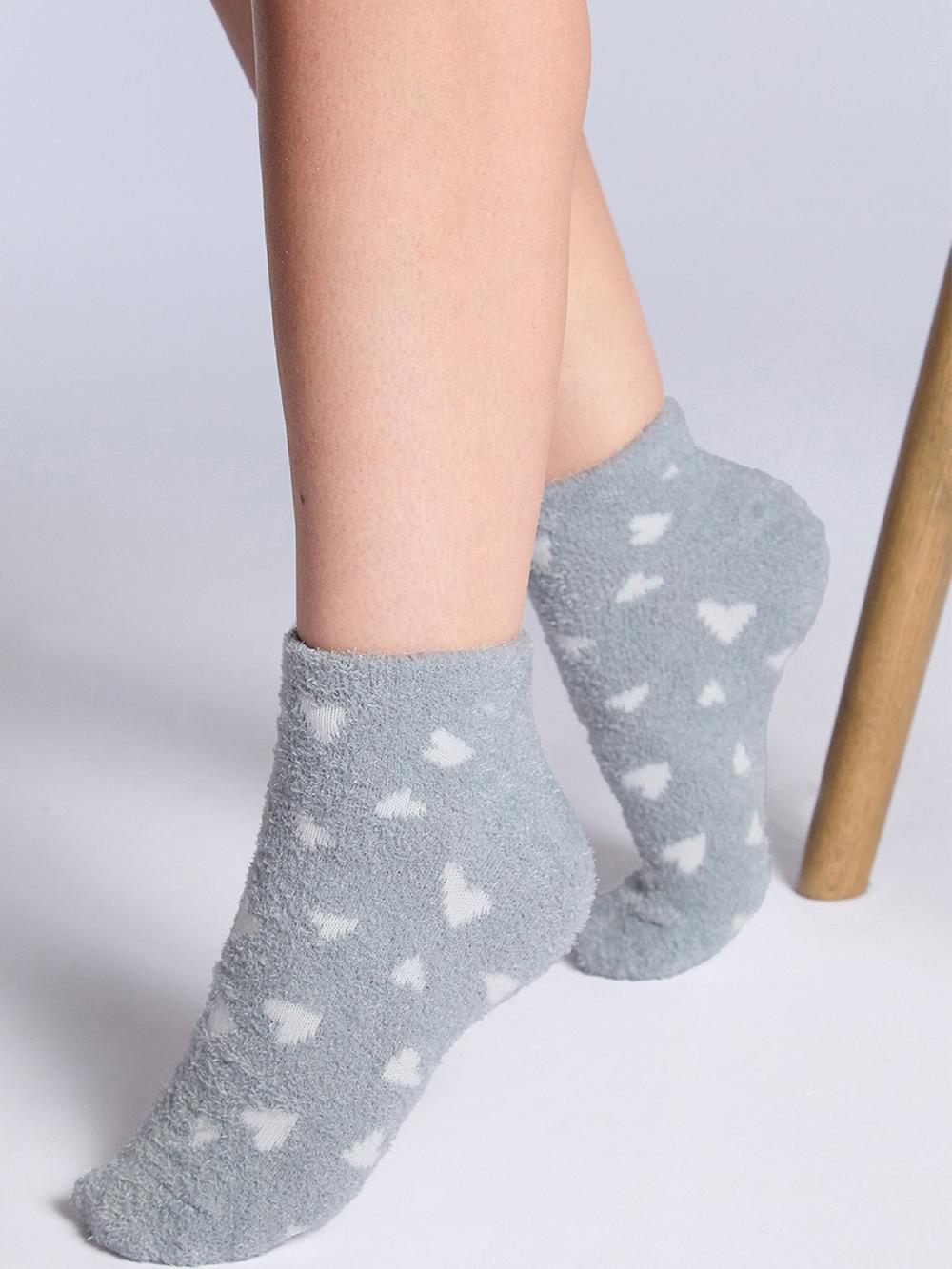 seraphine Boux Avenue Pink 4 Pack Heart Cosy Trainer Socks