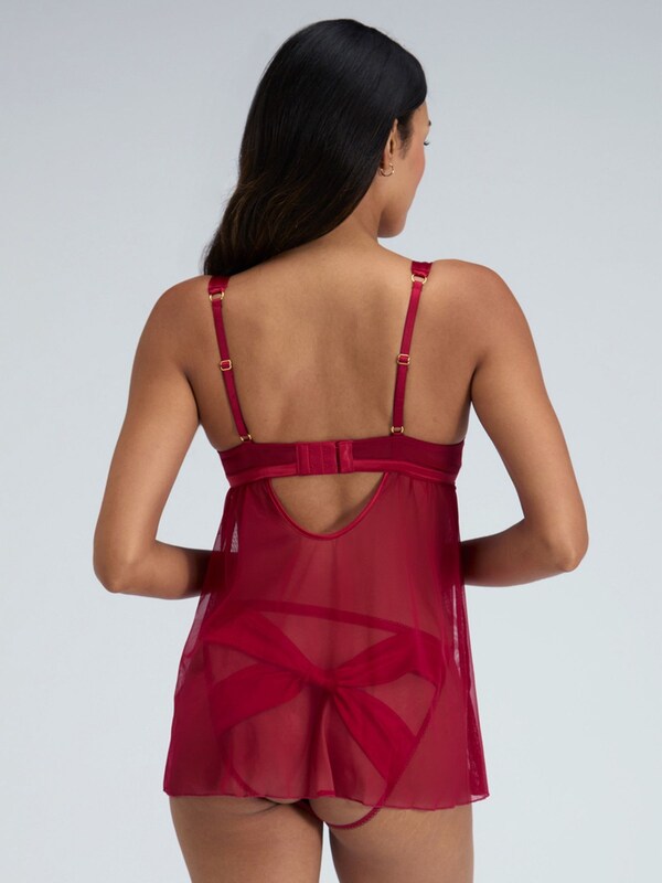 Seraphine Boux Avenue Red Bow Wired Babydoll & Knickers