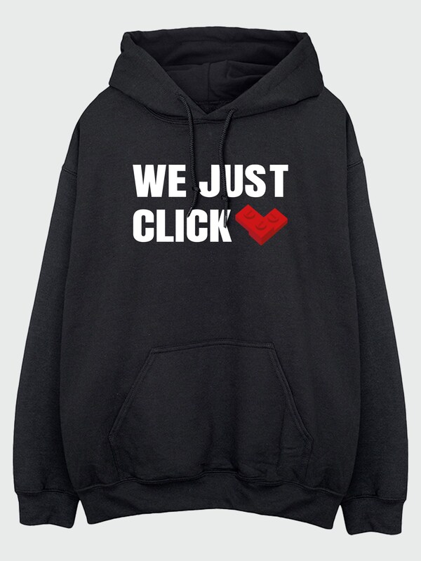 Seraphine Brands In Black Valentine's Day We Just Click Hoodie