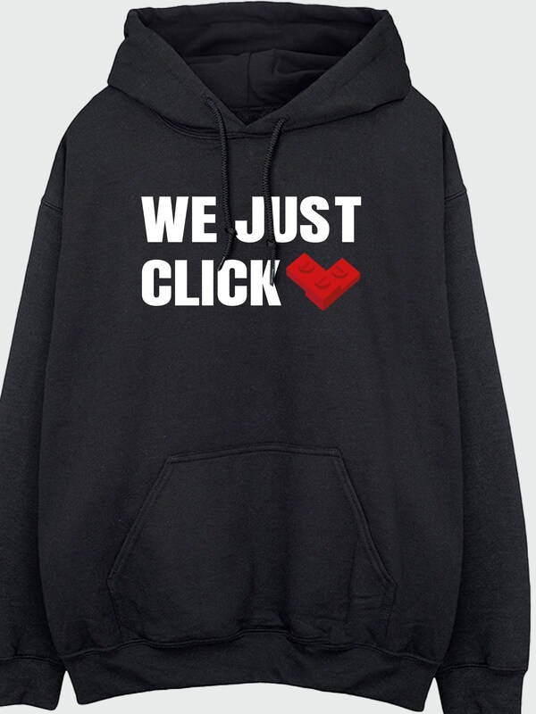Seraphine Brands In Black Valentine's Day We Just Click Hoodie