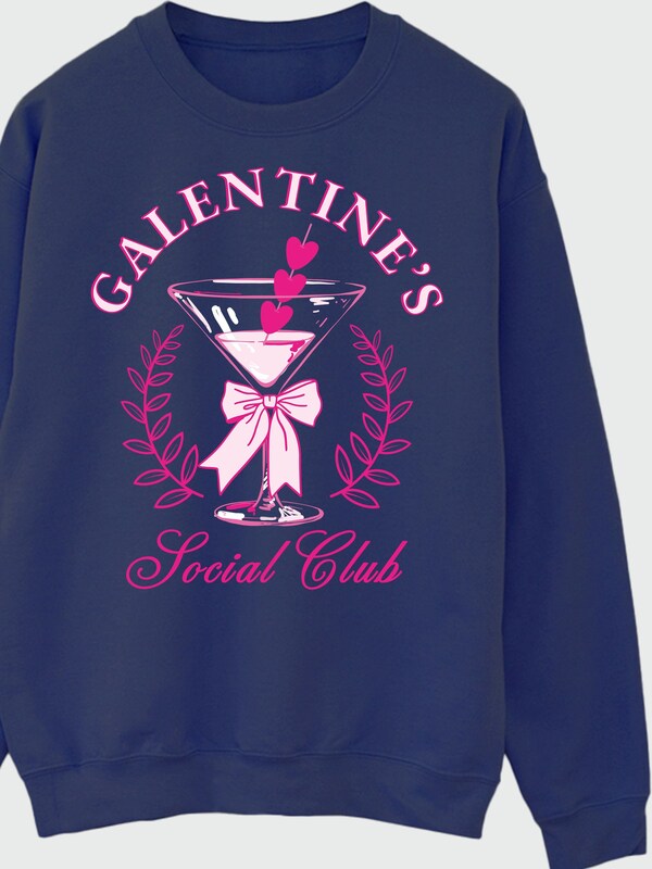 Seraphine Brands In Blue Valentine's Day Galentine's Social Club Sweat Top