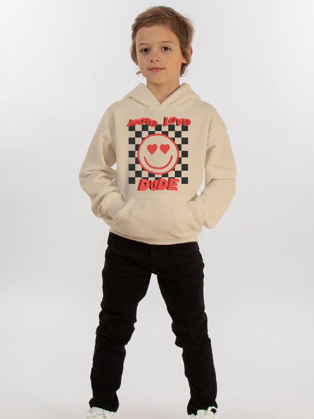 Seraphine Brands In Natural Valentine's Day More Love Dude Hoodie