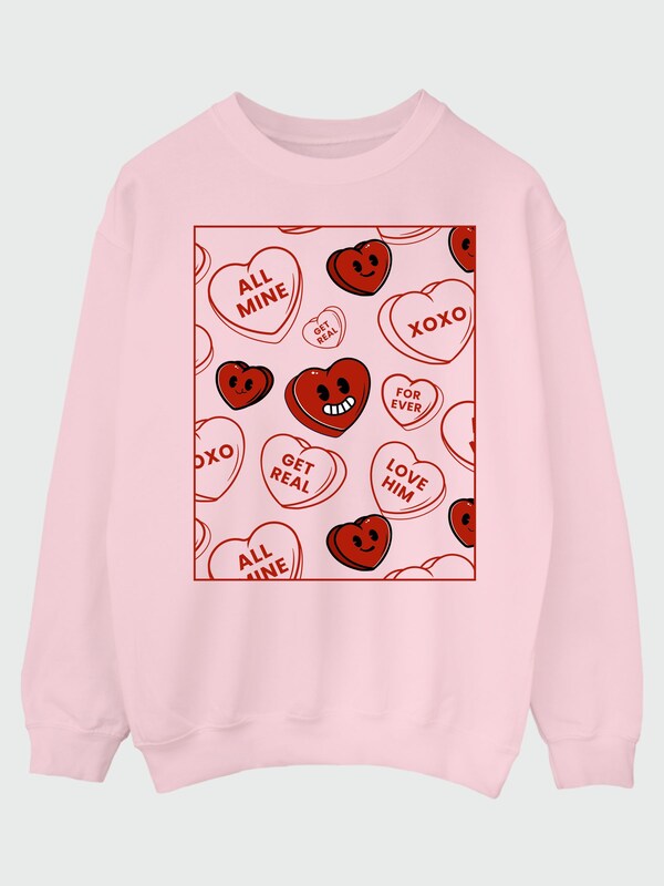 Seraphine Brands In Pink Valentine's Day Hearts Doodle Sweat Top