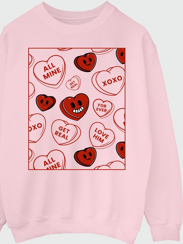 Seraphine Brands In Pink Valentine's Day Hearts Doodle Sweat Top