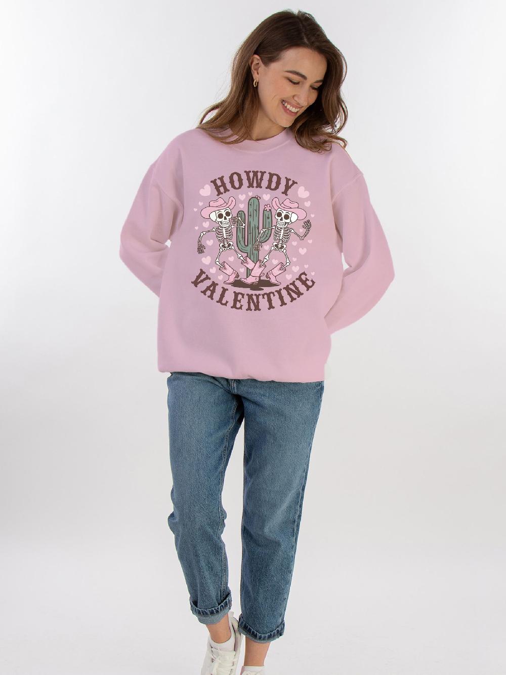 seraphine Brands In Pink Valentine's Day Howdy Sweat Top