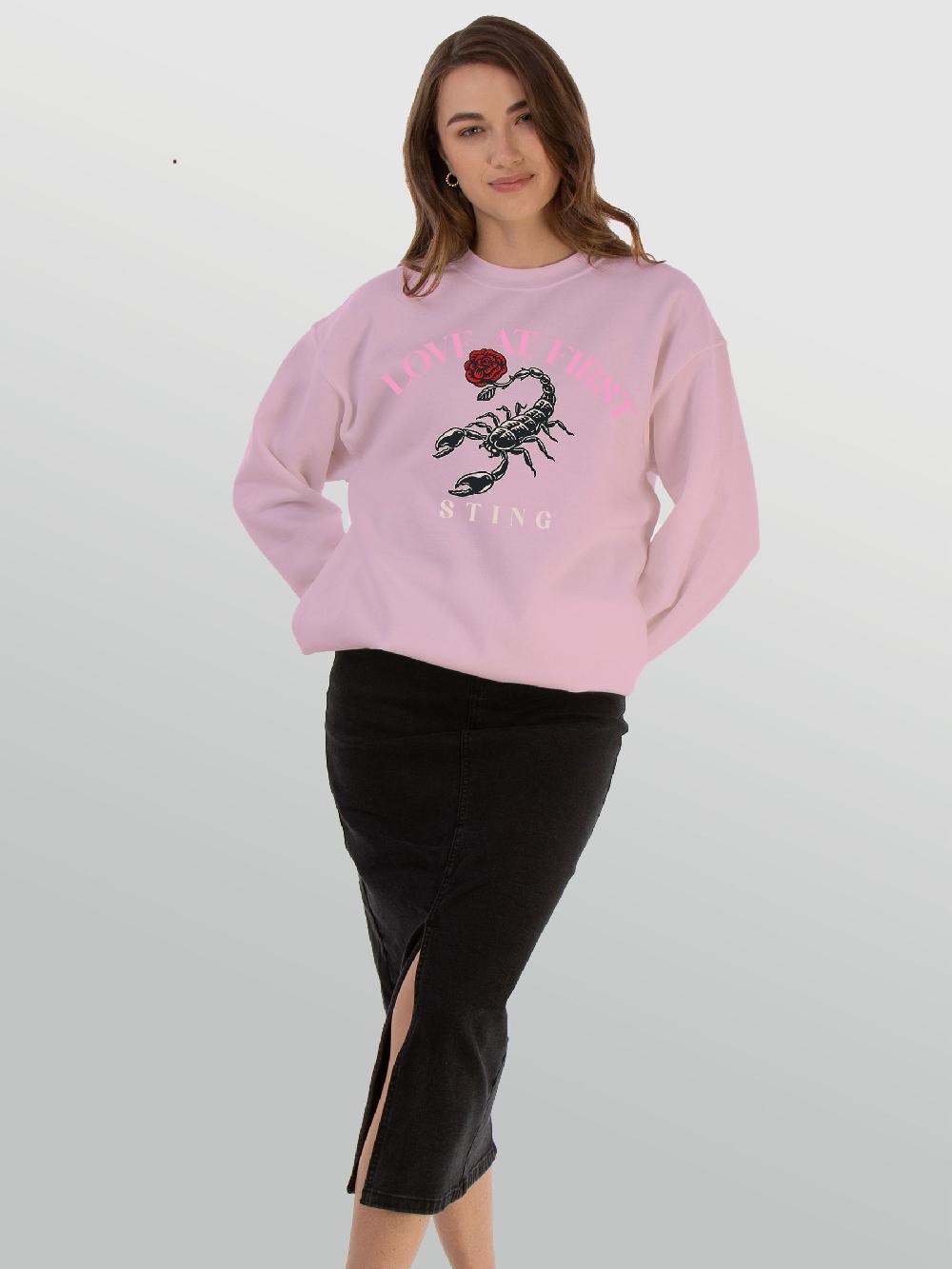 seraphine Brands In Pink Valentine's Day Scorpion Sting Baby Sweat Top