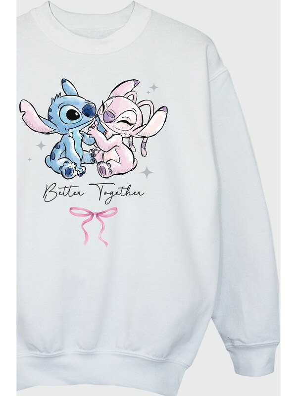 Seraphine Brands In White Disney Lilo & Stitch And Angel Better Together Sweatshirt