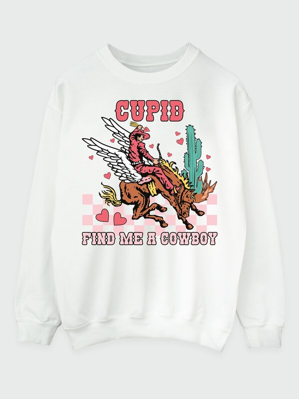 Seraphine Brands In White Valentine's Day Cowboy Sweat Top