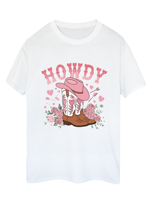 Seraphine Brands In White Valentine's Day Howdy Boots T-Shirt