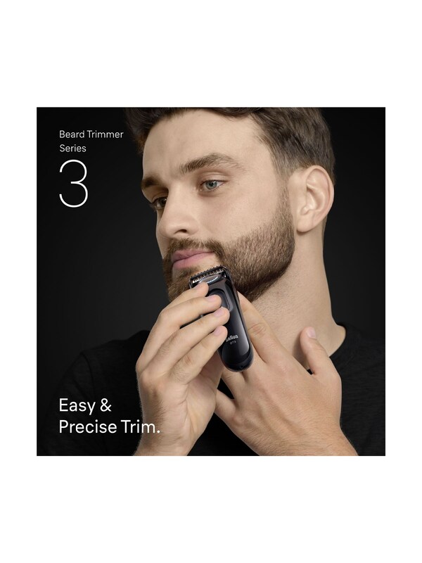 Seraphine Braun Beard Trimmer With Series 3 +3 Styling Tools 40 Lengths Sharp Blade BT3520