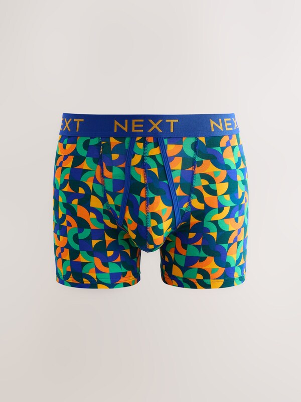 Seraphine Bright Blue/Orange/Purple Circle Geo Print A-Front Boxers