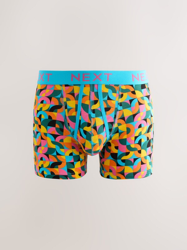 Seraphine Bright Blue/Orange/Purple Circle Geo Print A-Front Boxers
