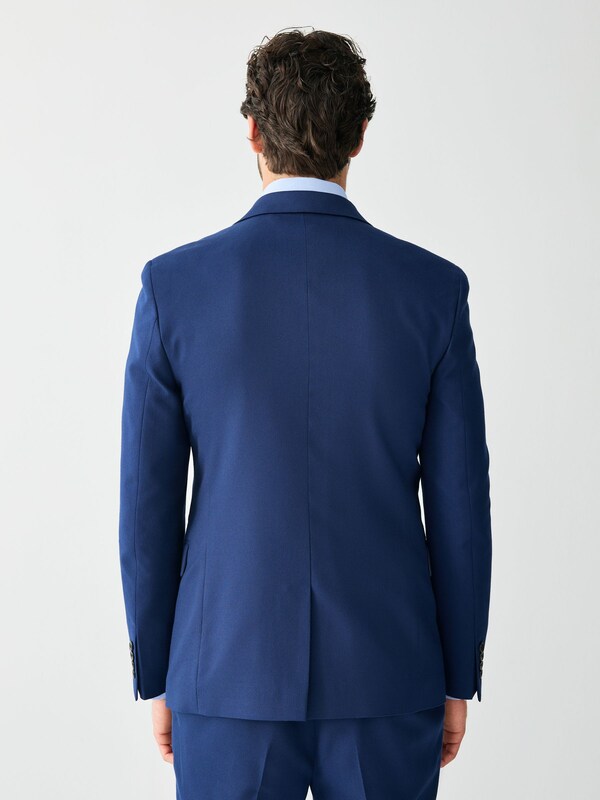 Seraphine Bright Blue Skinny Fit Textured Suit Jacket