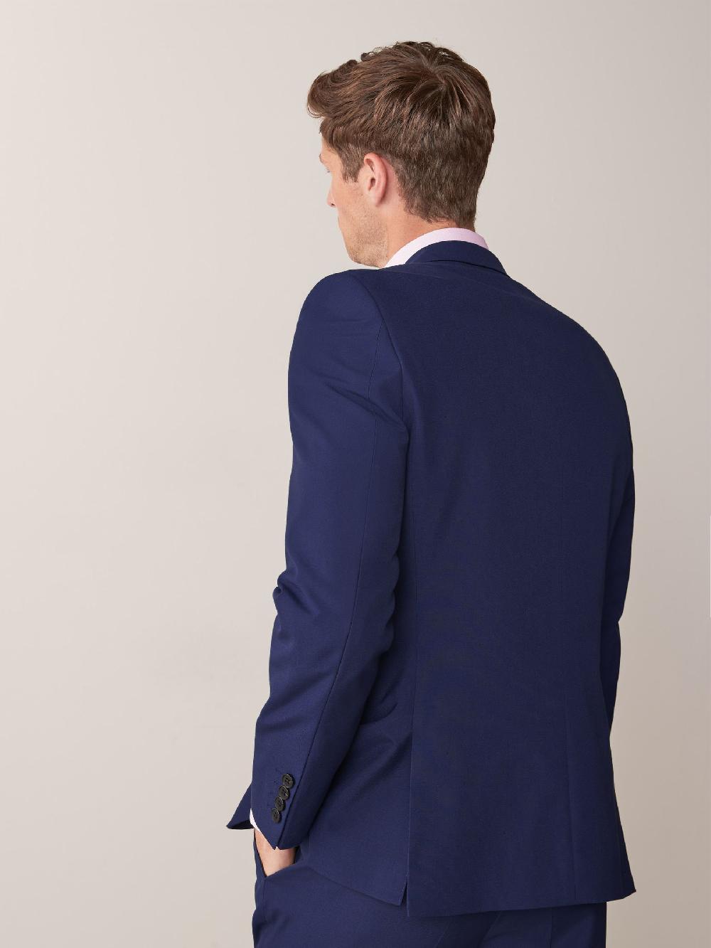 seraphine Bright Blue Skinny Fit Two Button Suit Jacket