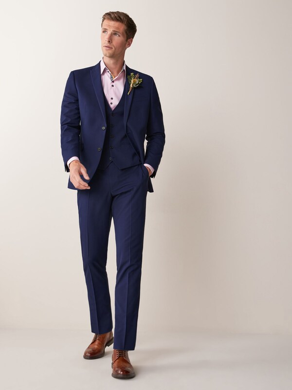 Seraphine Bright Blue Tailored Fit Two Button Suit Jacket