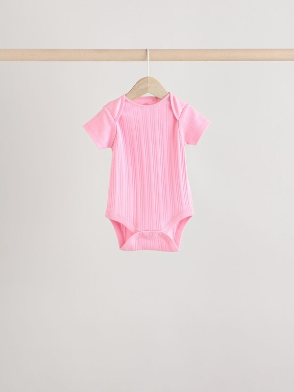 Seraphine Bright Pink 5 Pack Short Sleeve Baby Bodysuits