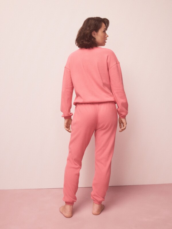 Seraphine Bright Pink Cosy Waffle Long Sleeve Pyjamas