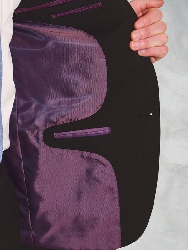 Seraphine Brook Taverner Black White Tailored Fit Wool Mix Washable Suit Jacket