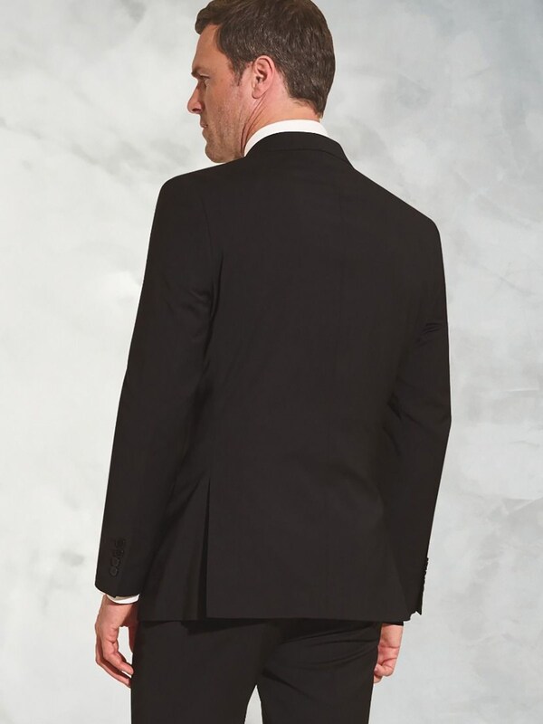 Seraphine Brook Taverner Black White Tailored Fit Wool Mix Washable Suit Jacket