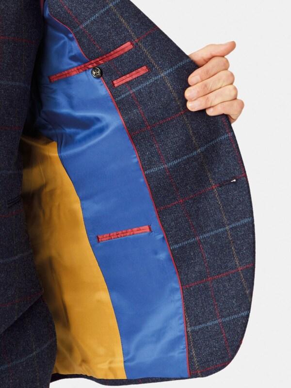 Seraphine Brook Taverner Blue Check Wool Suit Jacket