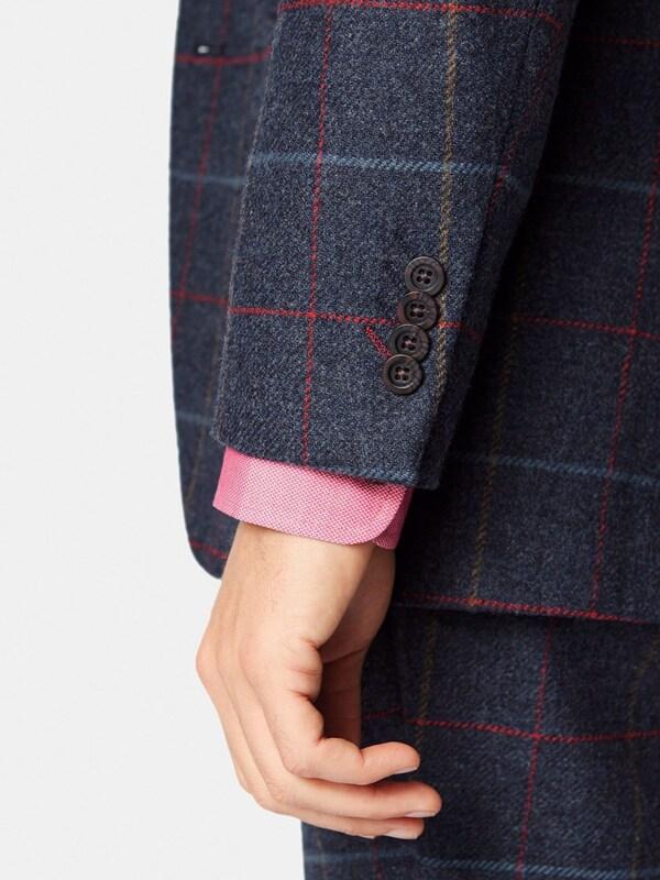 Seraphine Brook Taverner Blue Check Wool Suit Jacket