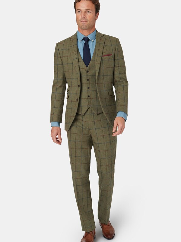 Seraphine Brook Taverner Green Check Wool Suit Jacket