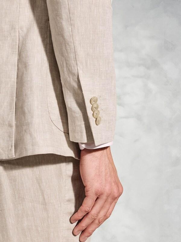 Seraphine Brook Taverner Natural Tailored Fit Pure Linen Jacket