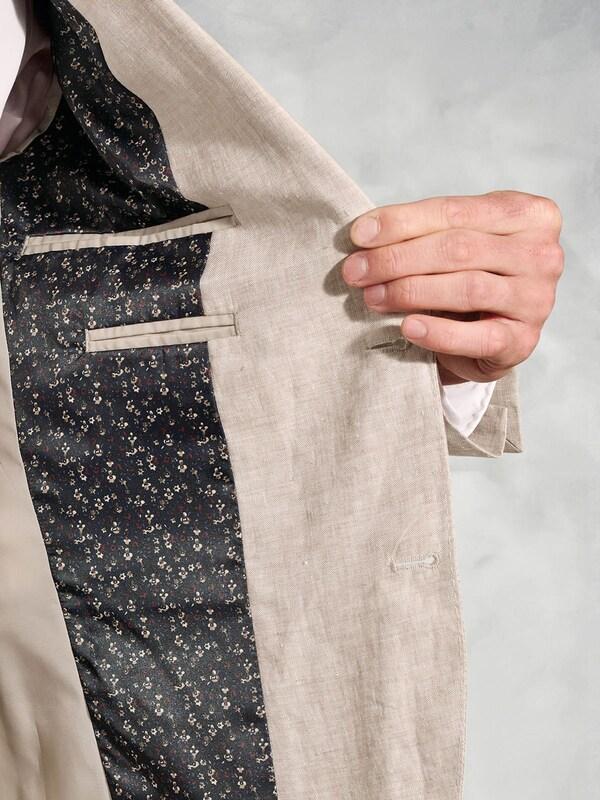 Seraphine Brook Taverner Natural Tailored Fit Pure Linen Jacket