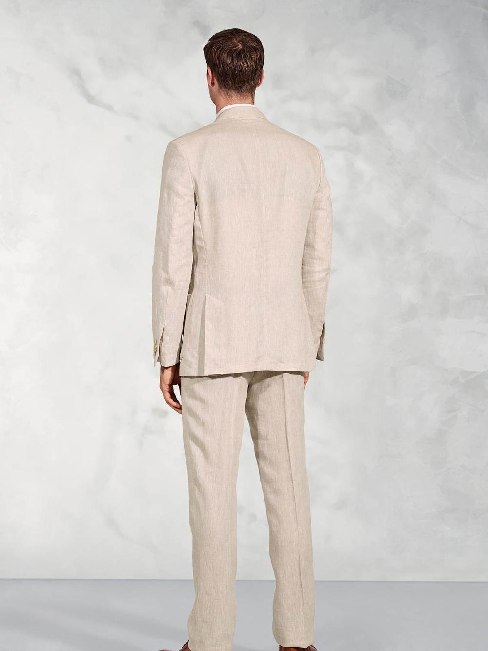seraphine Brook Taverner Natural Tailored Fit Pure Linen Jacket
