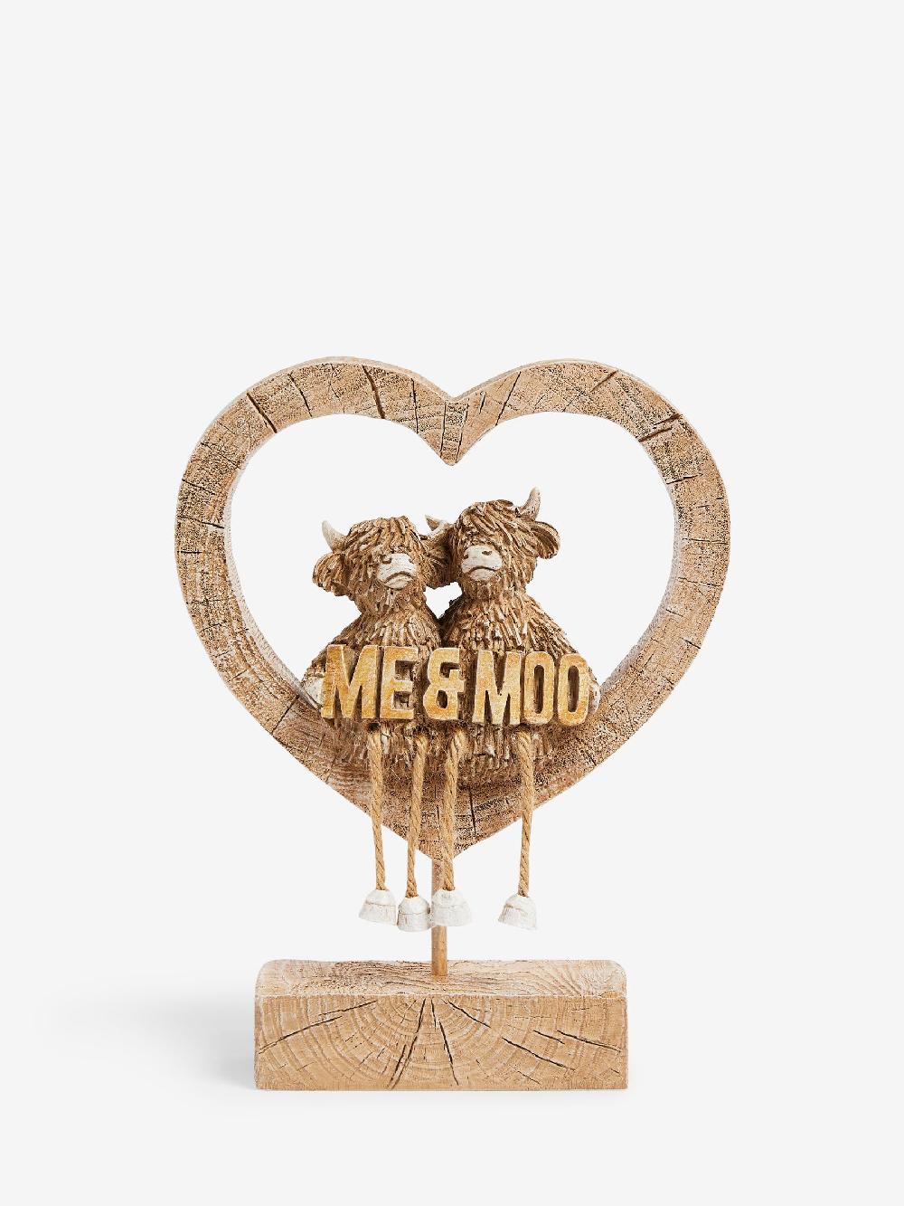 seraphine Brown Me and Moo Hamish The Highland Cow Heart Ornament