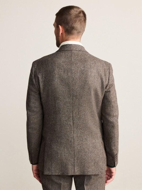 Seraphine Brown Tailored Fit Signature Abraham Moon 100% British Wool Donegal Suit Jacket