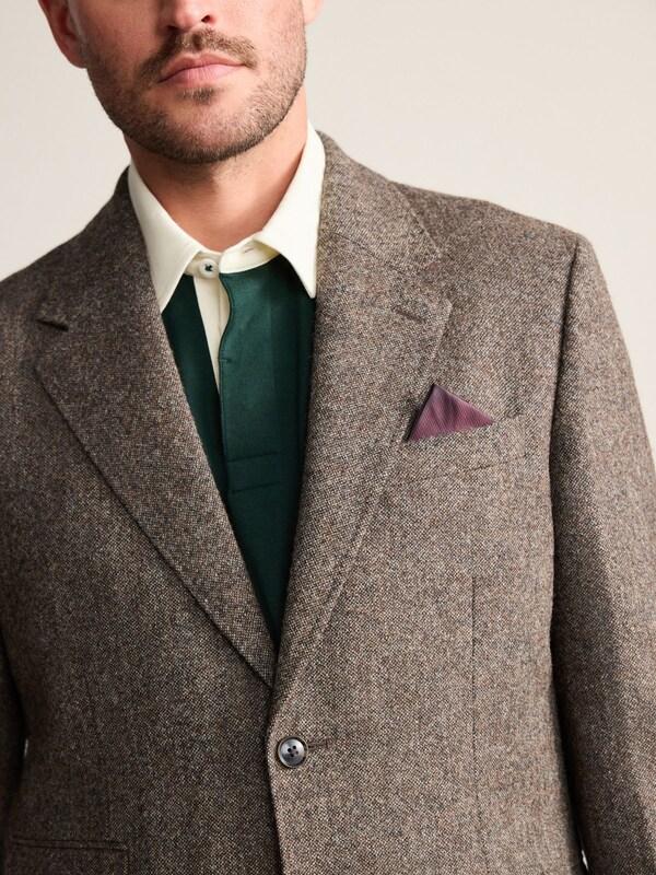 Seraphine Brown Tailored Fit Signature Abraham Moon 100% British Wool Donegal Suit Jacket
