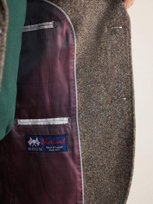 Seraphine Brown Tailored Fit Signature Abraham Moon 100% British Wool Donegal Suit Jacket