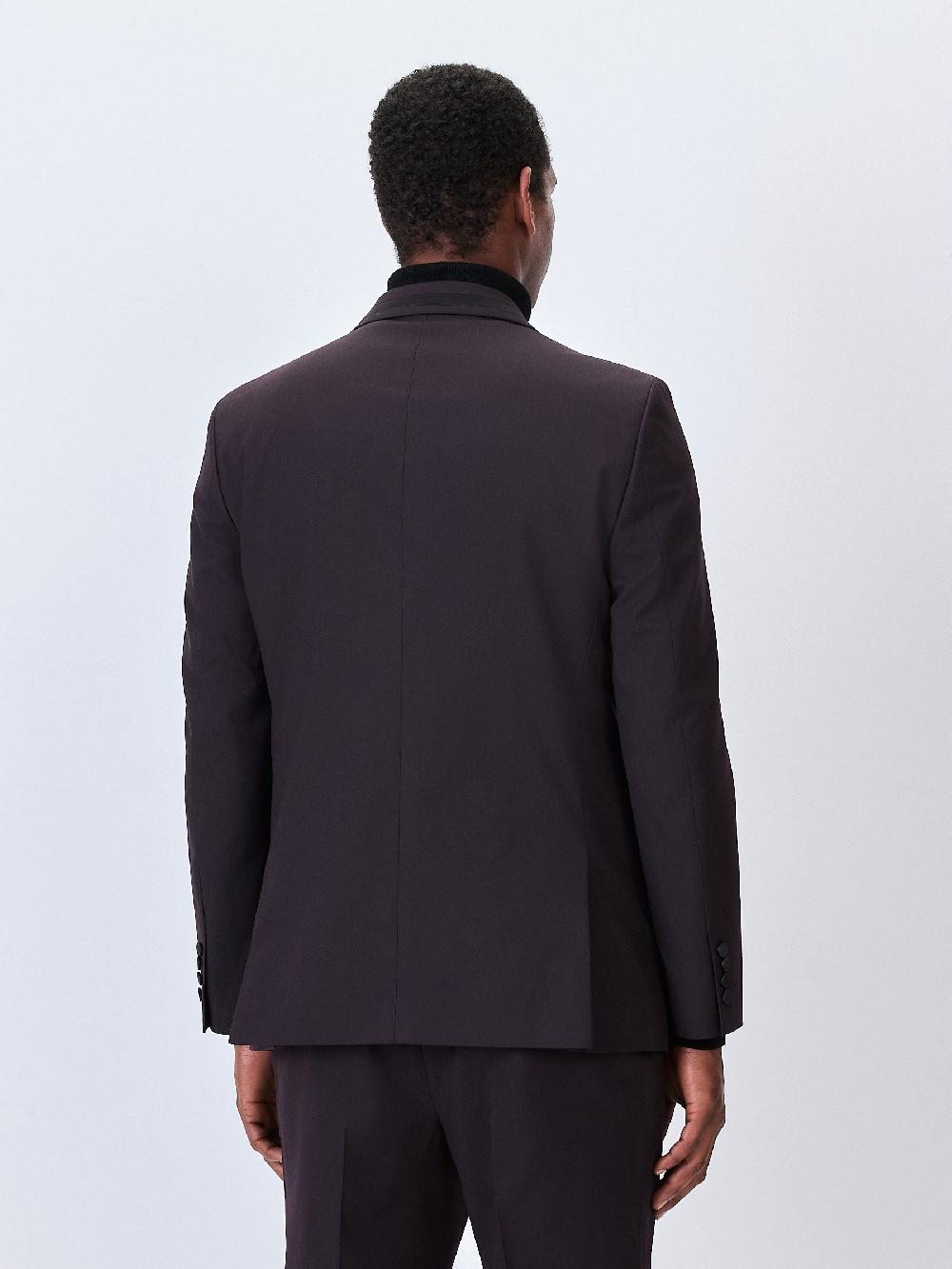 seraphine Burgundy Red Tailored Fit Inset Lapel Detail Tuxedo Suit Jacket seraphine Burgundy Red Tailored Fit Inset Lapel Detail Tuxedo Suit Jacket