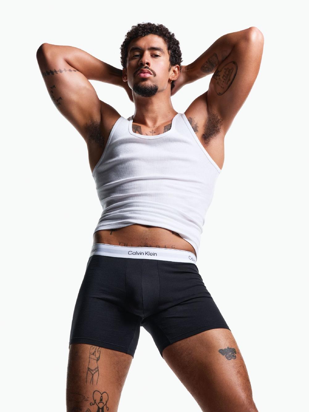 seraphine Calvin Klein Black Icon Cotton Stretch Boxer Briefs 3 Pack